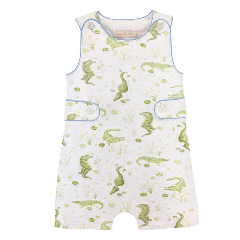 BABY CLUB CHIC river crocs romper w/buttons