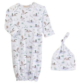 BABY CLUB CHIC mallard ducks gown and hat set