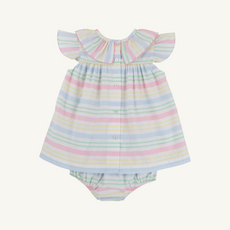 THE BEAUFORT BONNET COMPANY DOROTHY DAY DRESS-BROADCLOTH San Antonio Stripe/Hamptons Hot Pink
