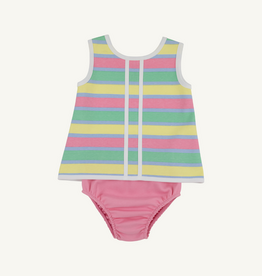 THE BEAUFORT BONNET COMPANY Mary Simms Bloomer Set Samford Stripe Hamptons Hot Pink