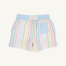 THE BEAUFORT BONNET COMPANY TORTOLA SWIM TRUNKS Southampton Stripe/Worth Ave White