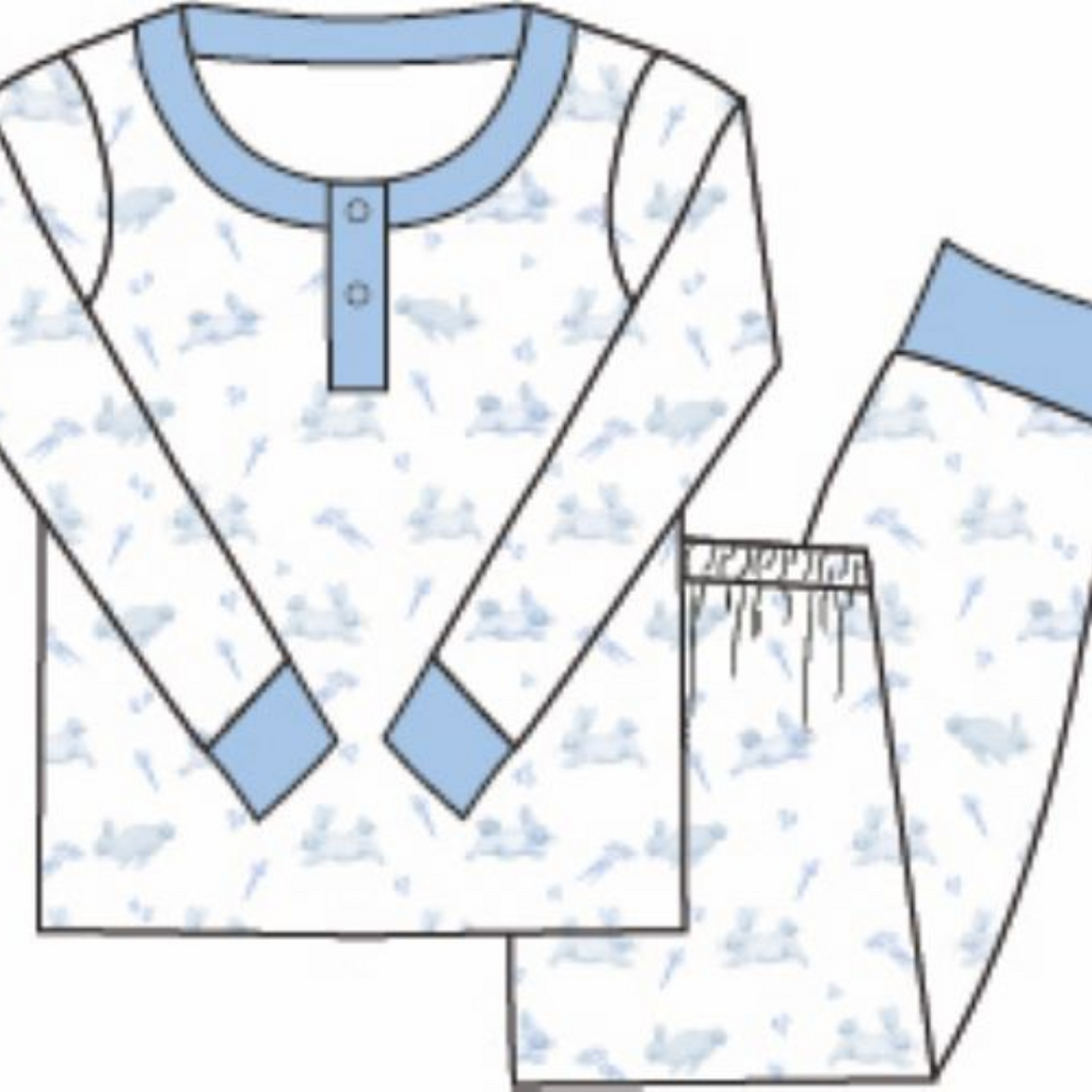 THE BEAUFORT BONNET COMPANY SUTTON'S SWEET DREAM SET Lindon Hill Hops/Beale Street Blue