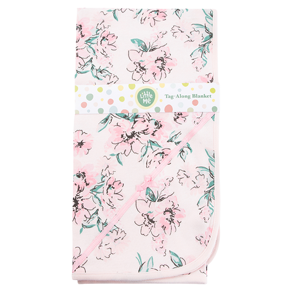 Little Me DREAM FLORAL RECEIVING BLANKET