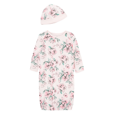 Little Me DREAM FLORAL SLEEPER GOWN & HAT