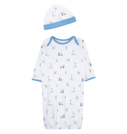 Little Me GOLF CLUB SLEEPER GOWN & HAT
