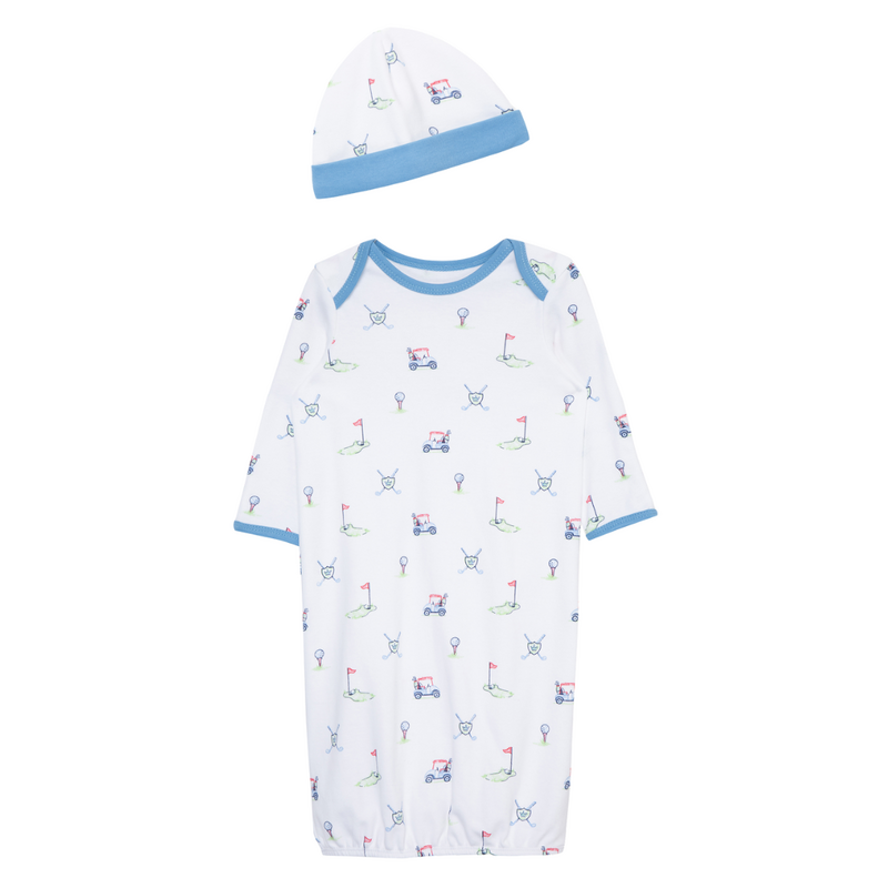 Little Me GOLF CLUB SLEEPER GOWN & HAT