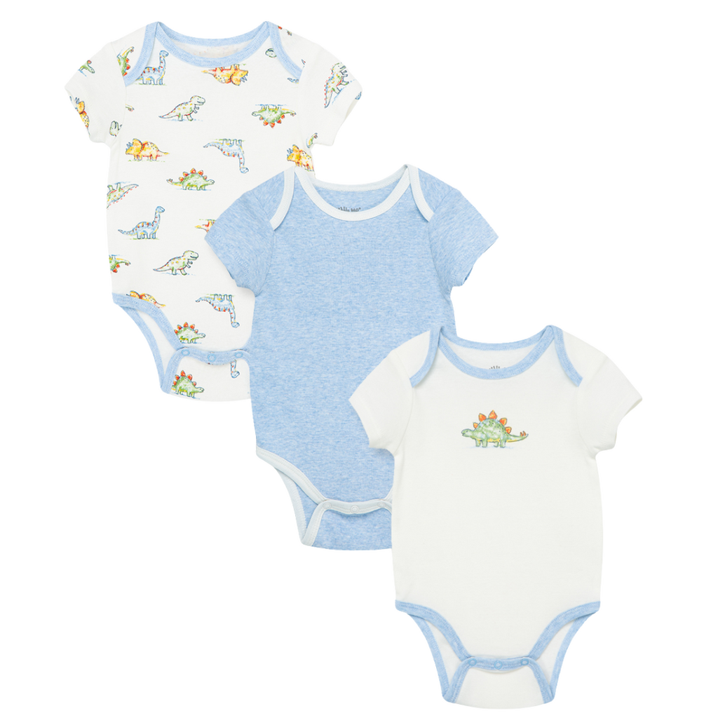 Little Me dinomite 3pk bodysuits