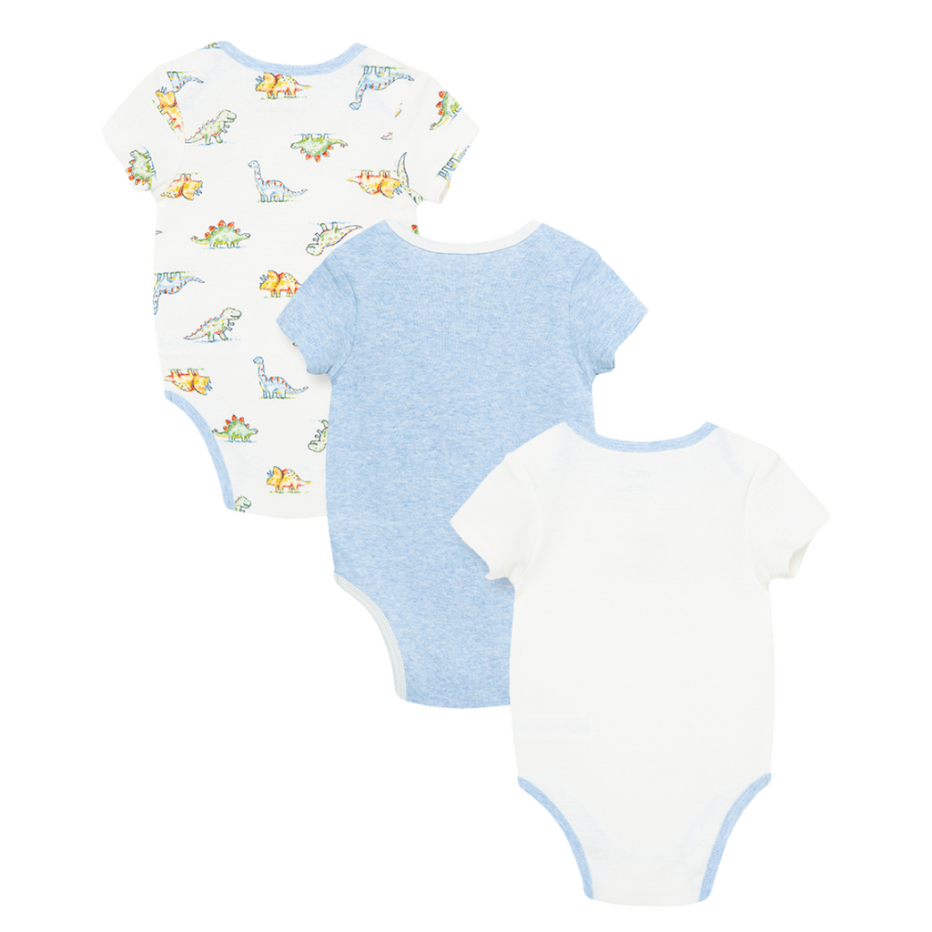 Little Me dinomite 3pk bodysuits