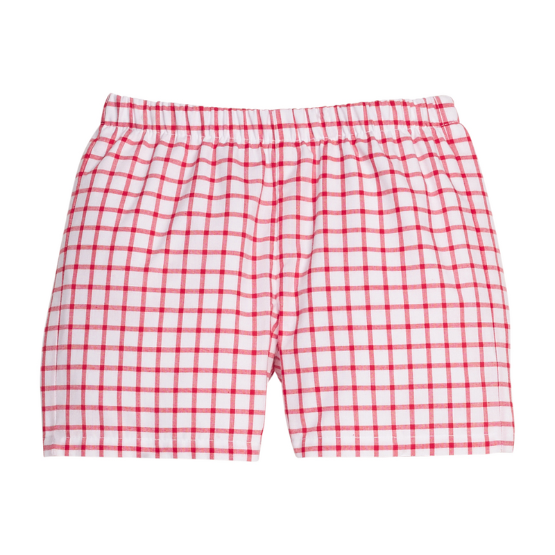 LITTLE ENGLISH Basic Short - Red Windowpane