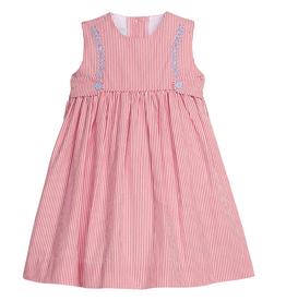 LITTLE ENGLISH Button Tab Nantucket Dress - Baseball