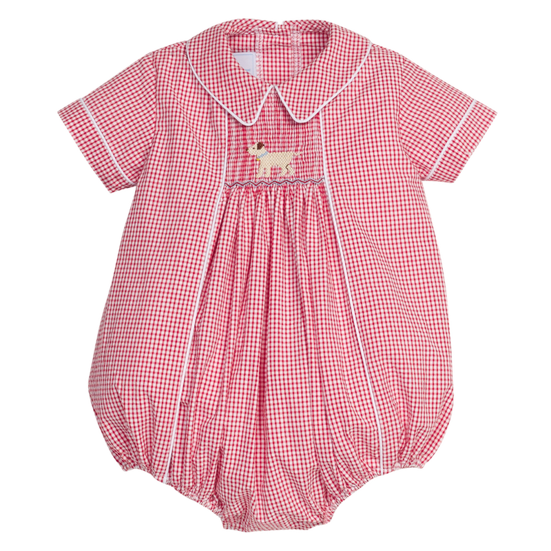 LITTLE ENGLISH Chest Smocked Bubble - Lab