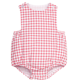 LITTLE ENGLISH Louis Sunsuit - Red Windowpane