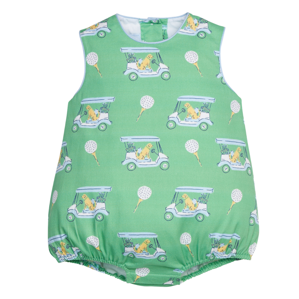 LITTLE ENGLISH Round Neck Bubble - Blue Paws on Par