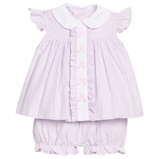 LITTLE ENGLISH Ruffled Sally Bloomer Set - Ballet