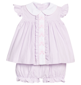 LITTLE ENGLISH Ruffled Sally Bloomer Set - Ballet