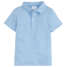 LITTLE ENGLISH Short Sleeve Polo - Light Blue