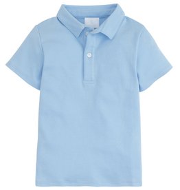 LITTLE ENGLISH Short Sleeve Polo - Light Blue
