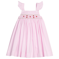 LITTLE ENGLISH Smocked Lizzy D Dress - Strawberries