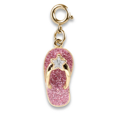 CHARM IT! GOLD GLITTER FLIP FLOP CHARM