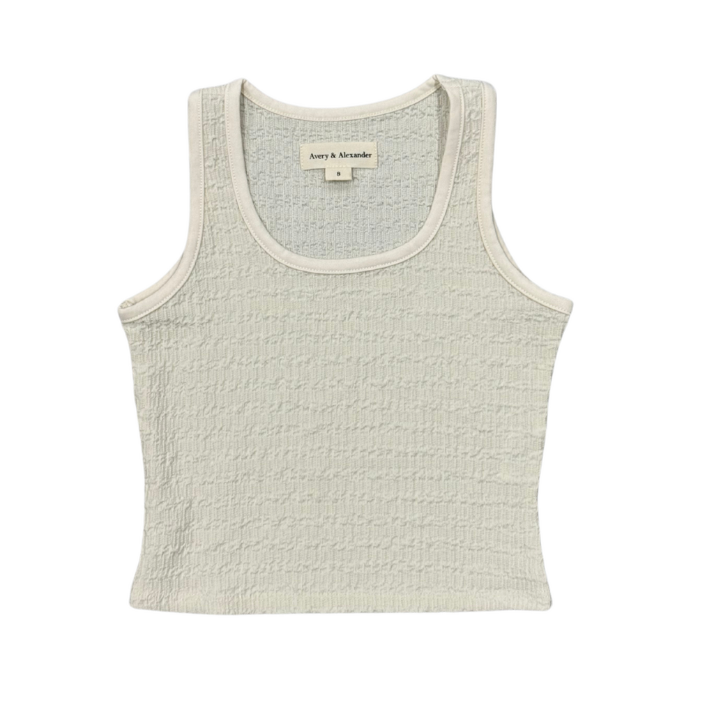 AVERY & ALEXANDER TEXTURED SQUARE NECK TANK