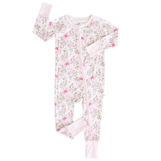 CADEN LANE BOWS IN BLOOM CONVERTIBLE ZIP ROMPER