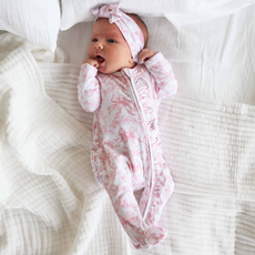 CADEN LANE FANCY FRILLS RUFFLE ZIPPER FOOTIE