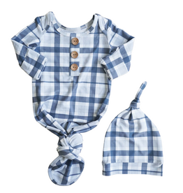 CADEN LANE PAXTON'S PLAID KNOT GOWN & HAT