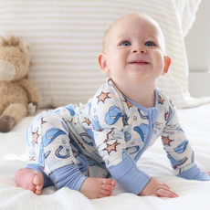 CADEN LANE RODEO DREAMS BLUE CONVERTIBLE ZIP ROMPER