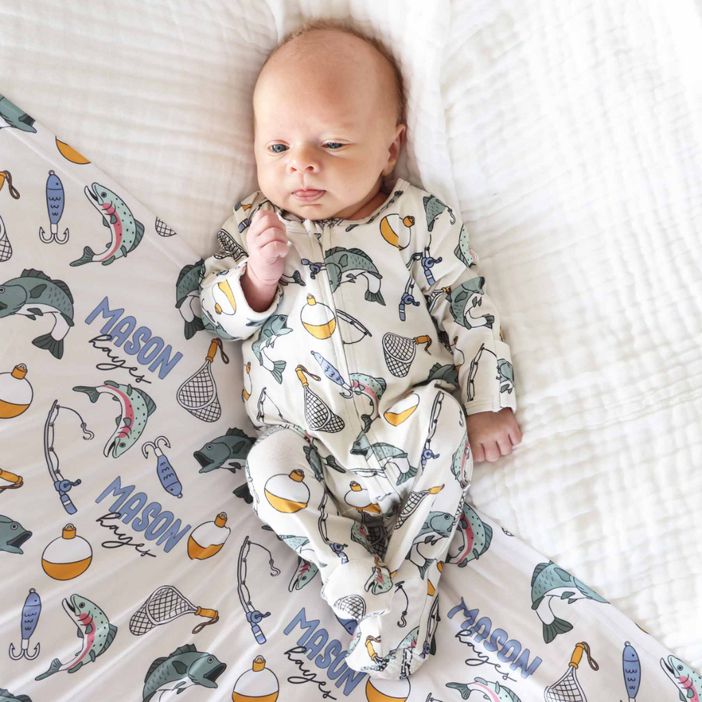 CADEN LANE CATCH OF THE DAY ZIPPER FOOTIE