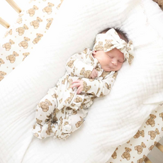 CADEN LANE BEARY SWEET BAMBOO WAFFLE ZIPPER RUFFLE FOOTIE