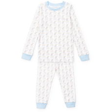 Lila + Hayes GRAYSON BOY'S PAJAMA SET-EASTER BUNNIES BLUE