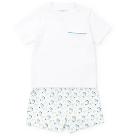 Lila + Hayes WALKER BOY'S SHORT SET-JUMPING TROUT