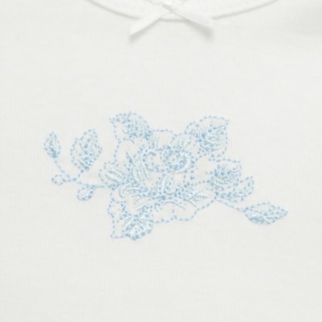 Little Me blue roses 3pk bodysuit