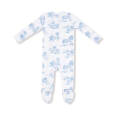 ANGEL DEAR Farm Toile - Blue - 2 Way Zipper Footie