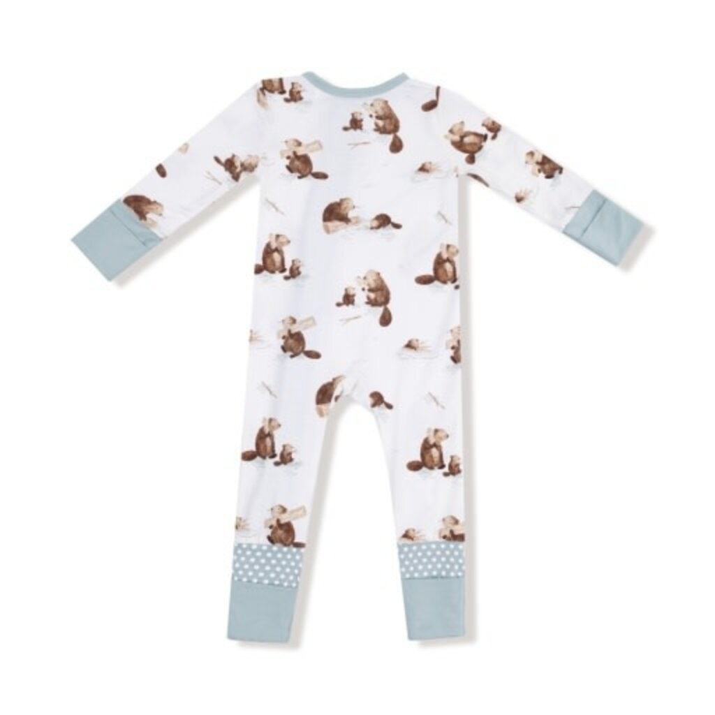 ANGEL DEAR Baby Beavers - 2 Way Zipper Romper