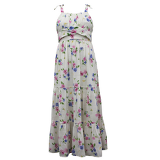 AVA & YELLY EMMA TIERED MAXI DRESS-IVORY