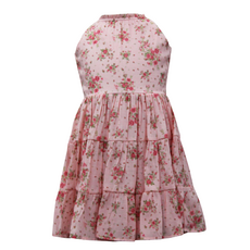 AVA & YELLY GIRL'S FLORAL DRESS-ROSE