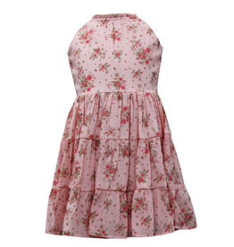 AVA & YELLY GIRL'S FLORAL DRESS-ROSE