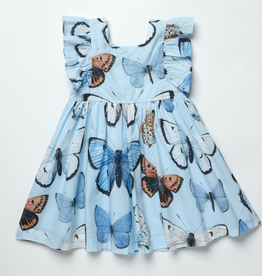 PINK CHICKEN Girls Elsie Dress - Blue Vintage Butterflies