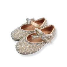 DOE A DEAR BOWTIE STRAP JEWEL FLAT SHOES