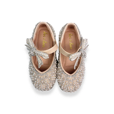 DOE A DEAR BOWTIE STRAP JEWEL FLAT SHOES