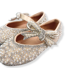 DOE A DEAR BOWTIE STRAP JEWEL FLAT SHOES