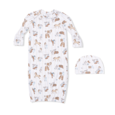 ANGEL DEAR Lap Shoulder Gown & Beanie - Cowboy Nursery