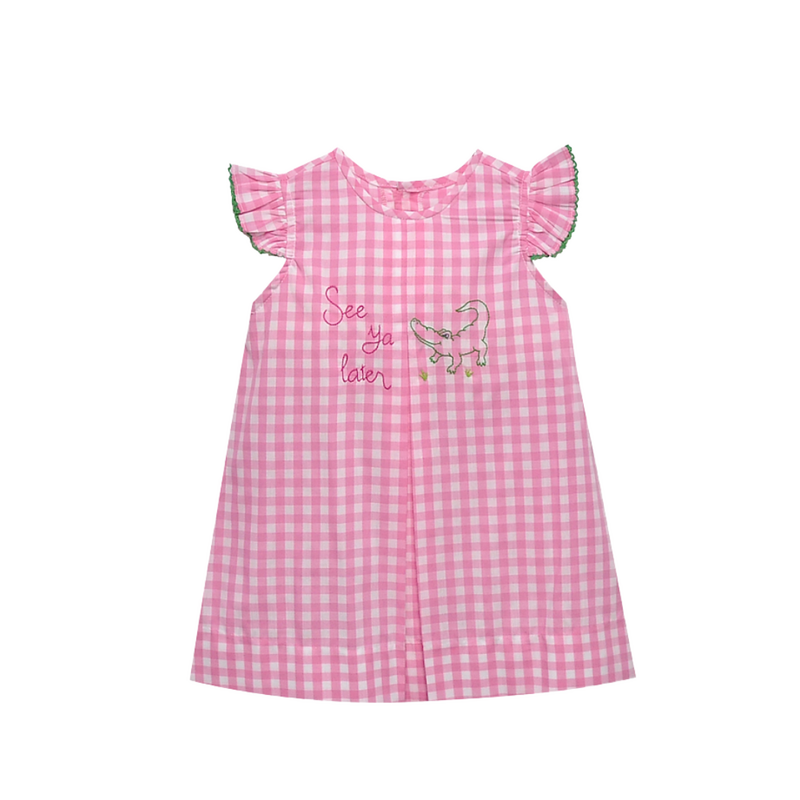 REMEMBER NGUYEN PINK CHARLOTTE DRESS-SEE YA LATER ALLIGATOR