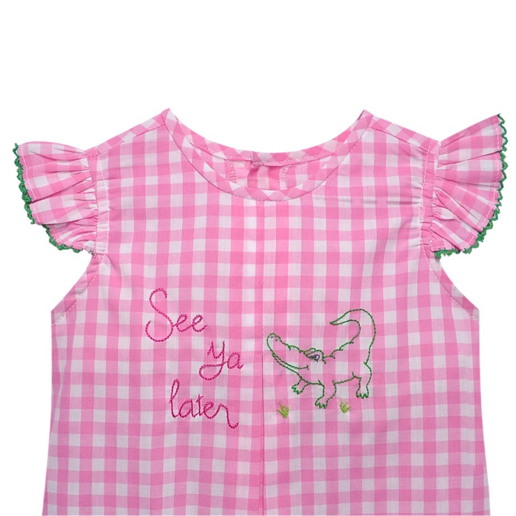 REMEMBER NGUYEN PINK CHARLOTTE DRESS-SEE YA LATER ALLIGATOR