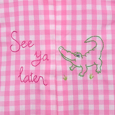 REMEMBER NGUYEN PINK REESE BLOOMER SET-SEE YA LATER ALLIGATOR