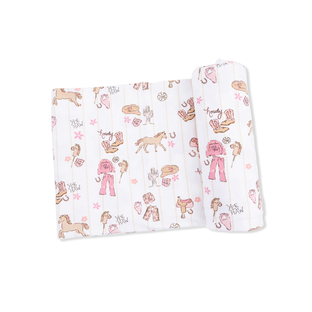 ANGEL DEAR Swaddle Blanket - Cowgirl Nursery