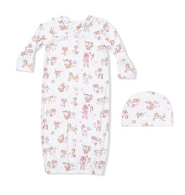 ANGEL DEAR Kimono Gown & Ruffle Knotted Hat - Cowgirl Nursery