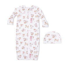 ANGEL DEAR Kimono Gown & Ruffle Knotted Hat - Cowgirl Nursery