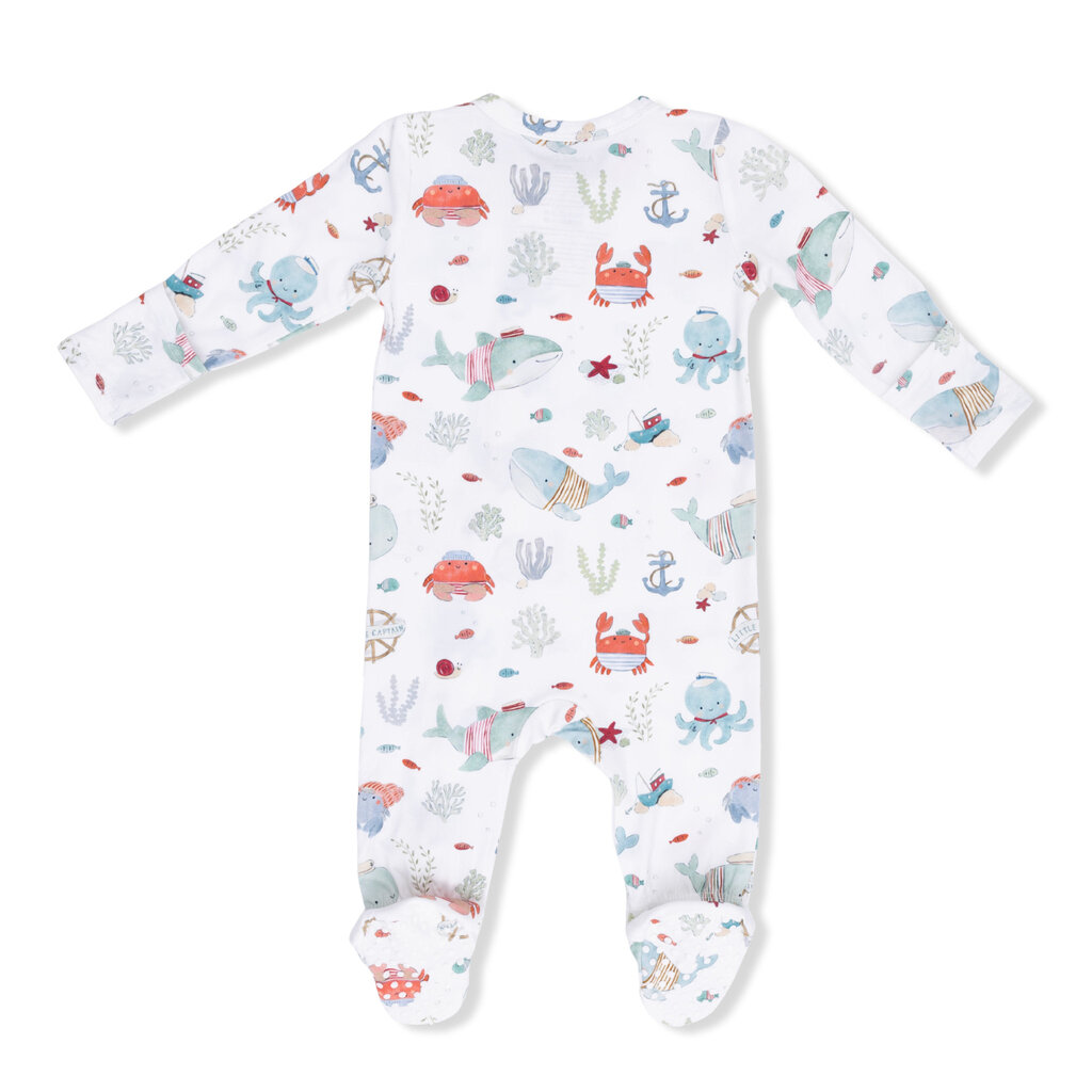 ANGEL DEAR 2 Way Zipper Footie - Sailor Sea Creatures